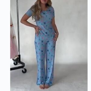 NWT Ivy City Co Ozzy Pajama Set in Blue Bows